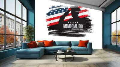 Memorial day banner design. Vector illustration Wall mural