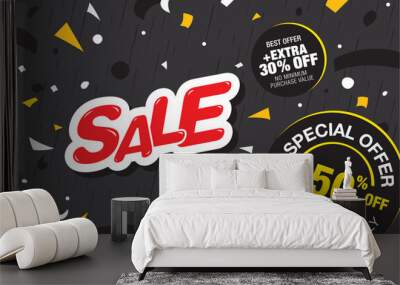 sale banner layout design vector illustration Wall mural