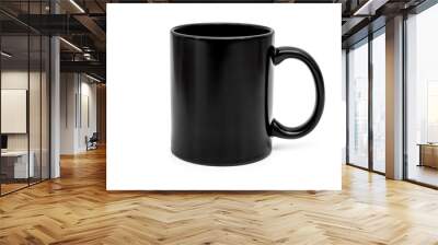 Black cup isolated on white. Wall mural