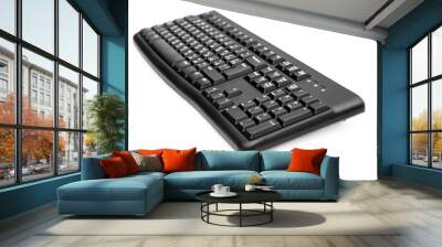 Computer keyboard on white background. Wall mural