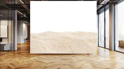 Pile dry sand isolated on white. Wall mural