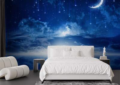 Beautiful night sky Wall mural