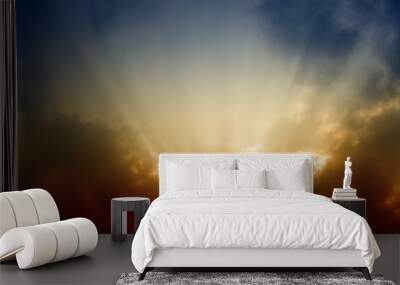 Beautiful sunset Wall mural