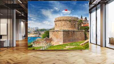 Hidirlik Tower in Antalya, Turkey Wall mural