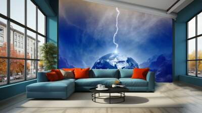 Planet Earth in danger Wall mural