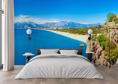 Sunny summer day with clear blue sky in Antalya, Turkey Wall mural