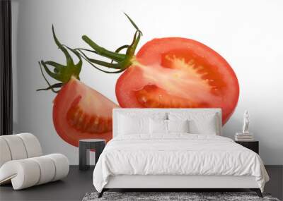 Tomato isolated on white Wall mural