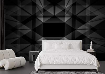 Colorful geometric background. Fluid shapes composition. Wall mural