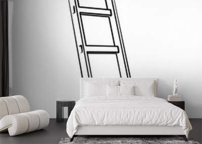 ladder contour vector illustration isolated Wall mural