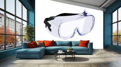 vector illustration protection working glasses Wall mural