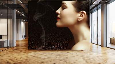 coffee beans, coffee flavor Wall mural