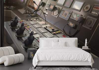 ship captain bridge, remote control Wall mural