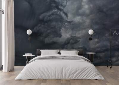 Scary dramatic clouds with an interesting pattern Wall mural