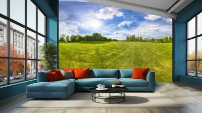 A Spherical 360 degrees seamless panorama view in equirectangular projection, panorama of natural landscape in Germany. VR content Wall mural