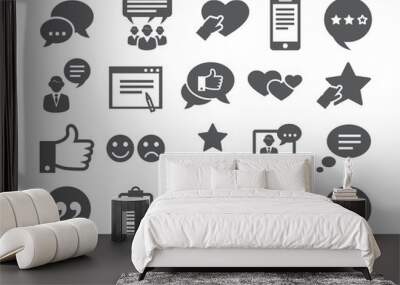 feedback icons set Wall mural