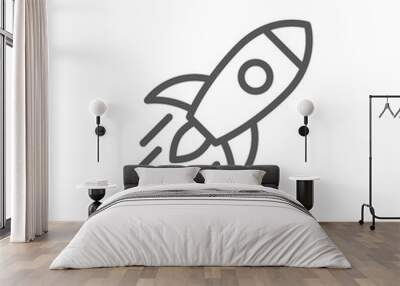 Rocket vector icon Wall mural