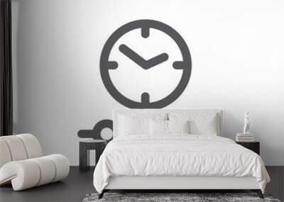 Timeline icon on white background Wall mural