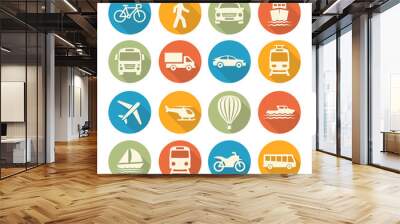 Transport set icons Wall mural