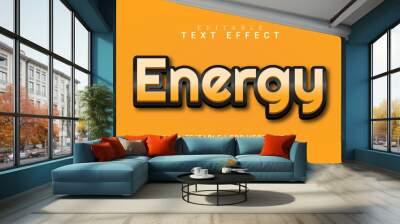 energy editable text effect illustration Wall mural