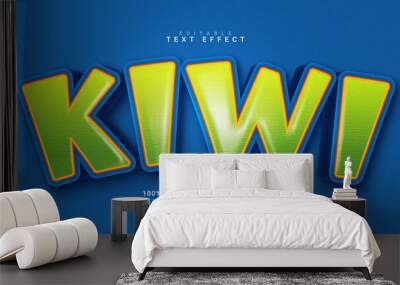 kiwi 3d text style effect template illustrations Wall mural