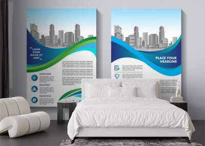 A modern business cover brochure layout with shape vector illustration Wall mural