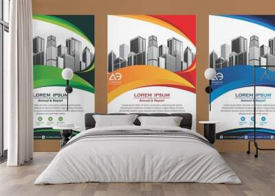 cover, layout, brochure, magazine, catalog, flyer for company or report Wall mural