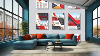 cover, layout, brochure, magazine, catalog for annual report Wall mural