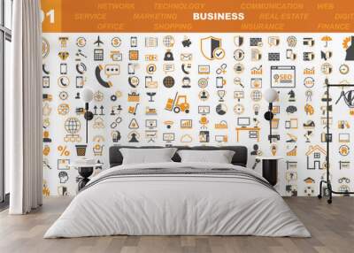 Business & Office Icons - 201 Iconset Wall mural