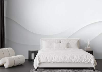 Modern wavy abstract white background Wall mural