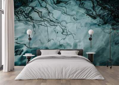 Waves in the river water. Wall mural