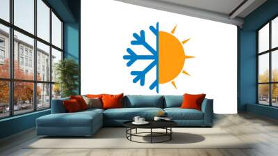 heating and air conditioning icon logo template vector illustration icon Wall mural