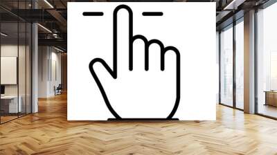 Cursor Icon .Clickable Cursor Icon Pointer Mouse Cursor, Clicking Hand, Pointing Gestures
 Wall mural