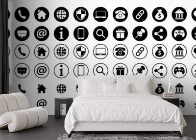 Set of Contact and web icons.Vector
 Wall mural