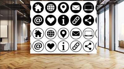 Set of Contact and web icons.Vector
 Wall mural