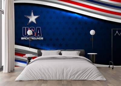 usa backgrounds template, vector illustration Wall mural