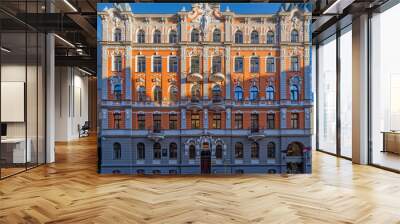 Riga, Latvia historical apartment buildings from the beginning of 20th century Wall mural