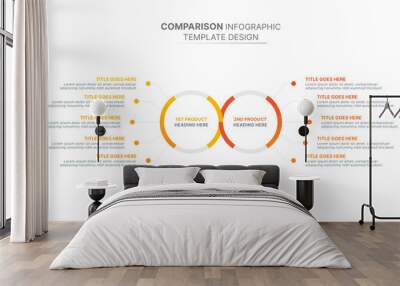 Dos and Don’ts Comparison Modern Infographic Design Template Wall mural