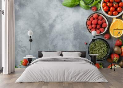 Background of the Healthy Food concept Wall mural