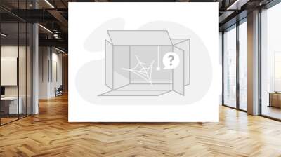 no result found, empty box 404 error page concept illustration flat design vector eps10. modern graphic element for landing page, empty state ui, infographic, icon Wall mural