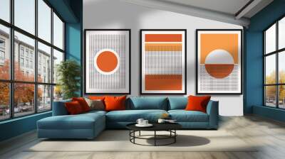  Set of modern minimalist abstract stripes poster decoration. home wall art interior design Wall mural