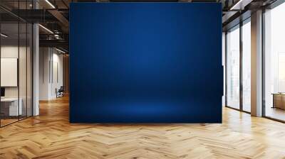 Abstract dark blue empty gradient studio room with copy space for you design Wall mural