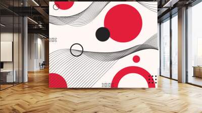 Abstract wave japanese geometric background Wall mural