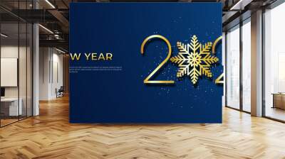 New year eve celebration event 2024 background banner design Wall mural