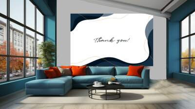 Thanks you business card template design Wall mural