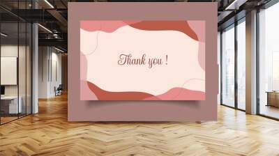 thanks you card modern template design.suitable for invitation,wedding design Wall mural