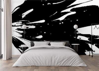 Background black and white abstract texture vector with dark spots, pale nets, lines and drawing Wall mural