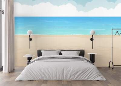 Tropical beach vacation banner Wall mural