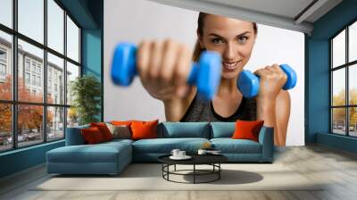 Beautiful fitness woman Wall mural