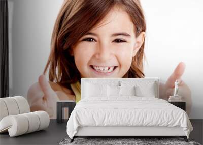 girl with thumbs up Wall mural