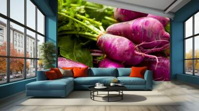 Organic Turnips Wall mural